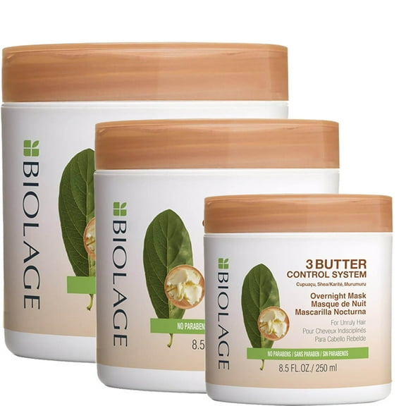 Matrix Biolage 3 Butter Control System Overnight Mask 8.5 Fl Oz. Pack of 3