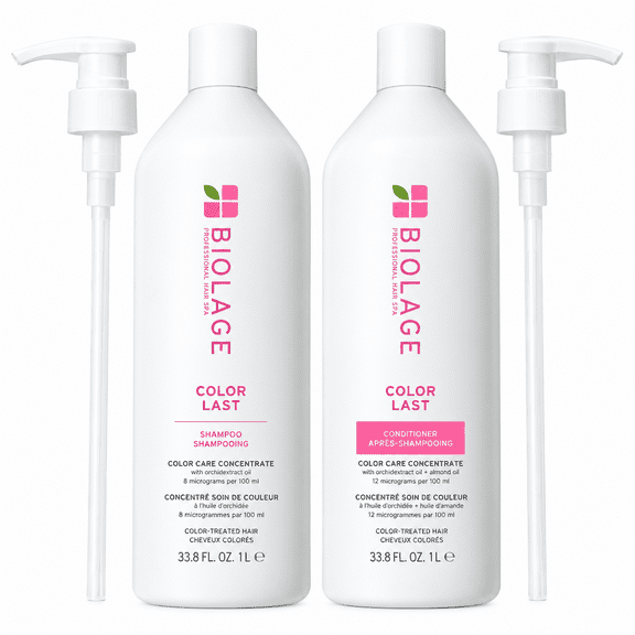 Matrix Biolage ColorLast Shampoo and Conditioner 33.8 Ounce Set With Pumps