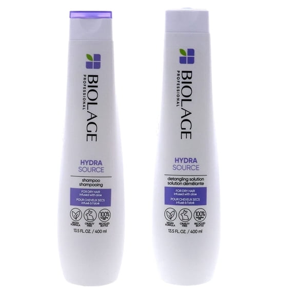 Matrix Biolage HydraSource Shampoo, 13.5 oz-Matrix Biolage HydraSource Detangling Solution, 13.5 oz