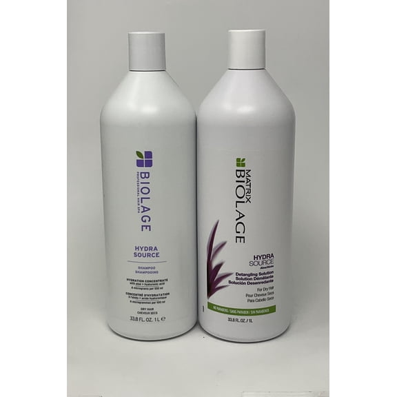 Matrix Biolage Hydrasource Shampoo and Detangling Solution (Set of 2) 33.8 oz