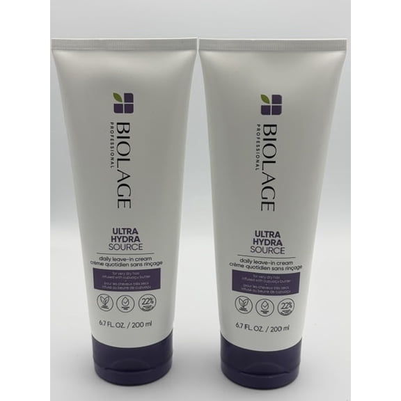 Matrix Biolage Ultra Hydra Source Daily Leave In Cream for Dry Hairs - 6.7 FL. OZ. - 2 Pack