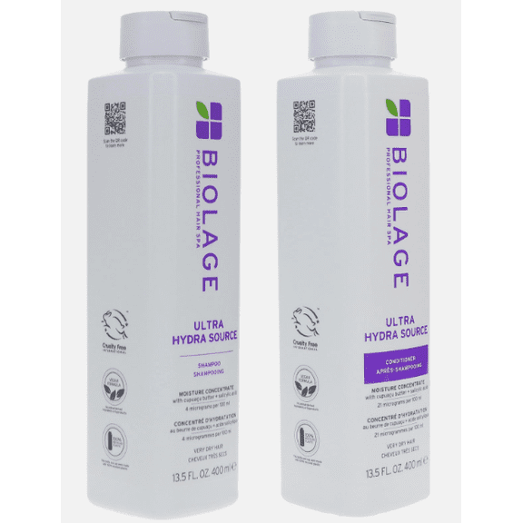 Matrix Biolage Ultra HydraSource Shampoo 13.5 oz & Biolage Ultra HydraSource Conditioning Balm 13.5 oz Combo Pack
