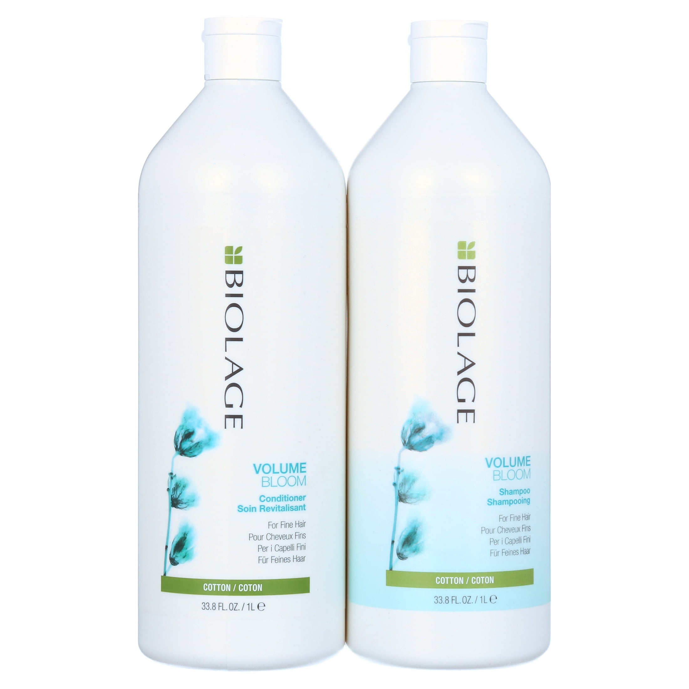 ($58 Value) Matrix Biolage VolumeBloom Shampoo_&_Conditioner Duo Liter Set, 33.8 Oz