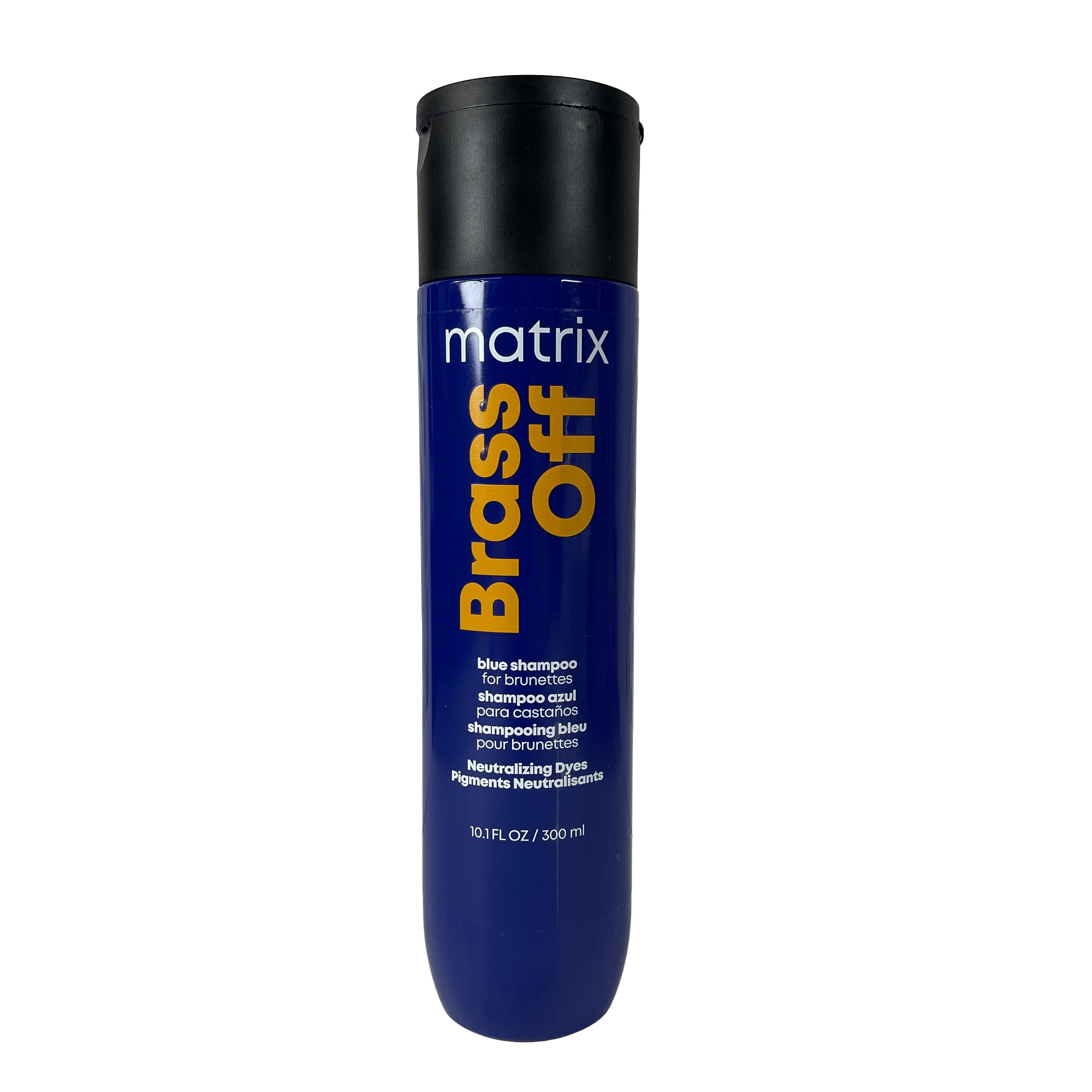 Matrix Brass Off Blue Toning Shampoo 10.1 oz / 300ml – Anti-Brass Color Refresh for Brunettes & Highlights