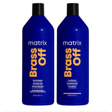 Matrix Brass Off Shampoo and Conditioner 33.8 oz Color Obsessed Sealed