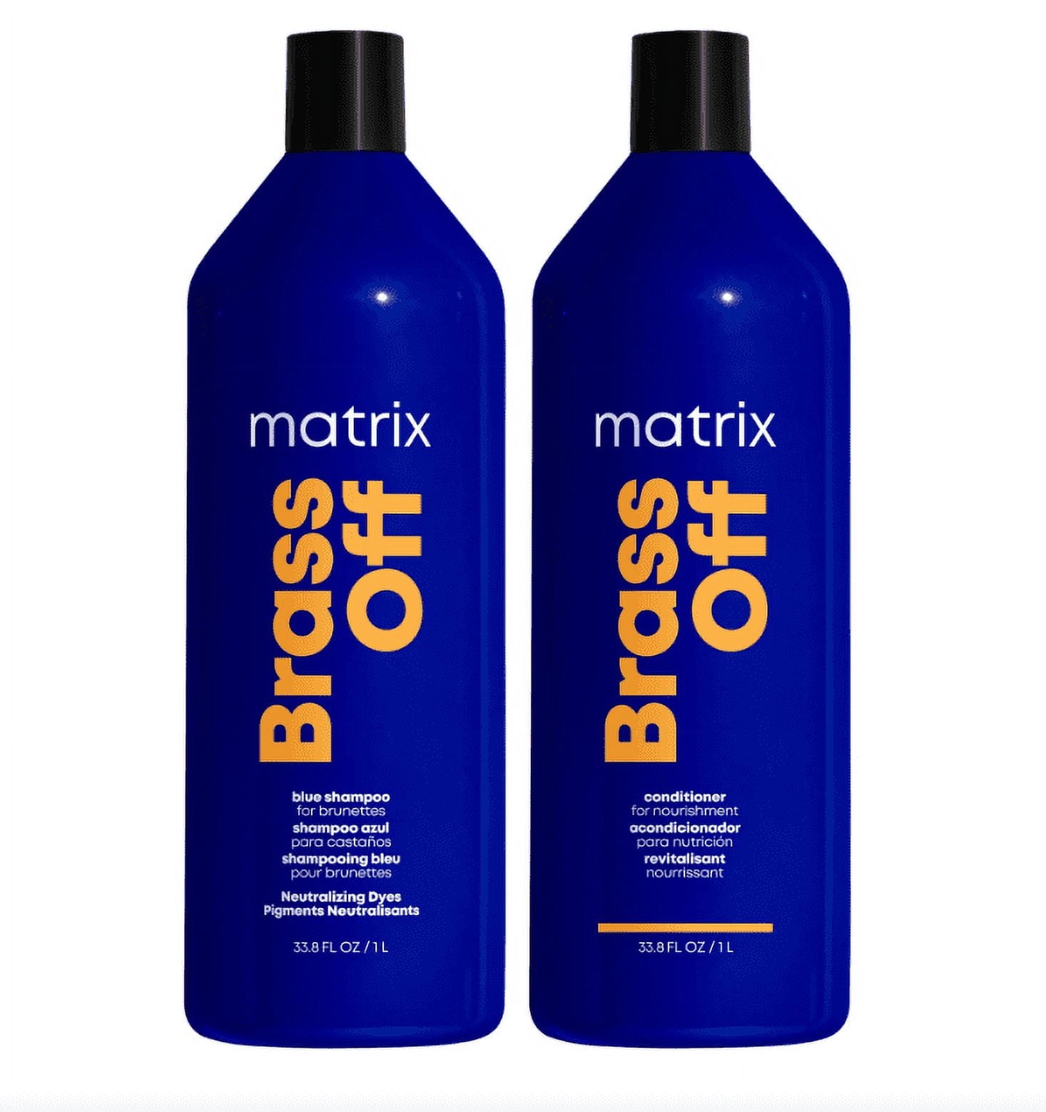 Matrix Brass Off Shampoo and Conditioner Liter Duo, 33oz