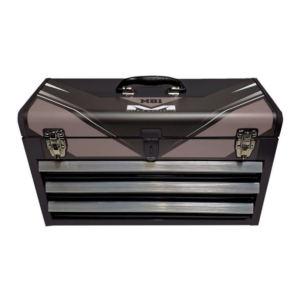 Matrix Concepts Llc M81-100 M81 3 Drawer Factory Tool Box - Black/Gray