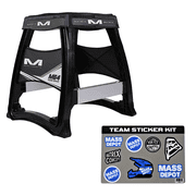 Matrix Concepts M64 Elite Stand Lightweight Polycarbonate Construction with Anti-Flex Support for Off-Road, Motocross, Supercross Includes Sticker Pack Black