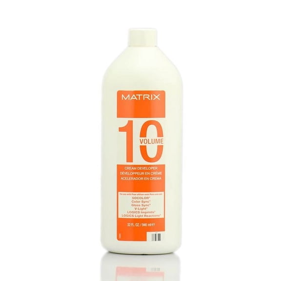 Matrix Cream Developer, 10 Volume, 32 oz, Pack of 1 w/ Sleek Teasing Comb