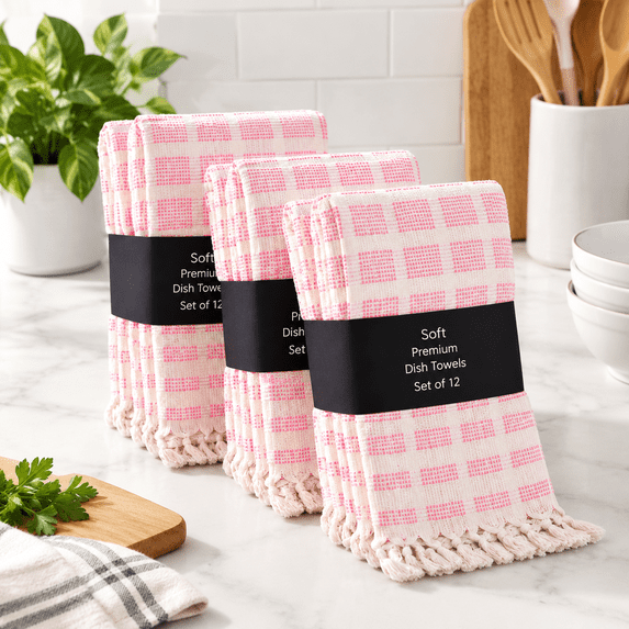 Matrix Dobby Kitchen Towels 12 Packton 16x26 Inches Dish With Knotted ...