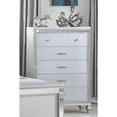 thumbnail image 1 of Matrix Furniture Sterling Contemporary 5-Drawer Chest with Made with Wood and Mirrored Accents in Silver, 1 of 3