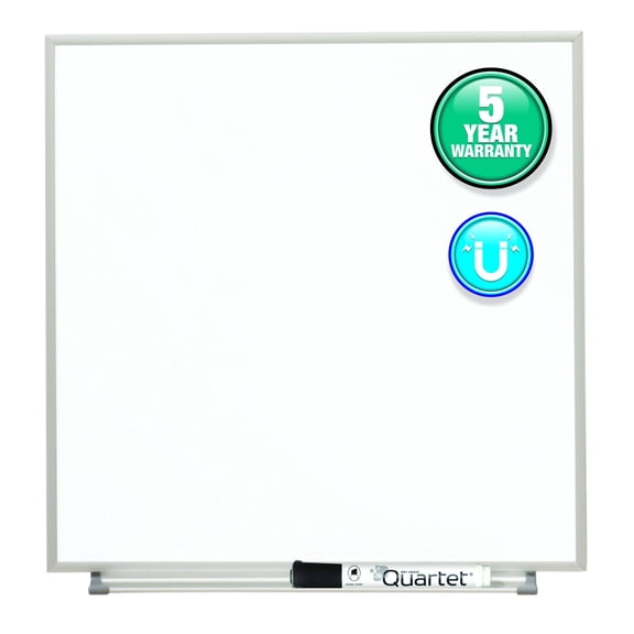 Matrix Magnetic Boards, Painted Steel, 16 X 16, White, Aluminum Frame | Bundle of 5 Each