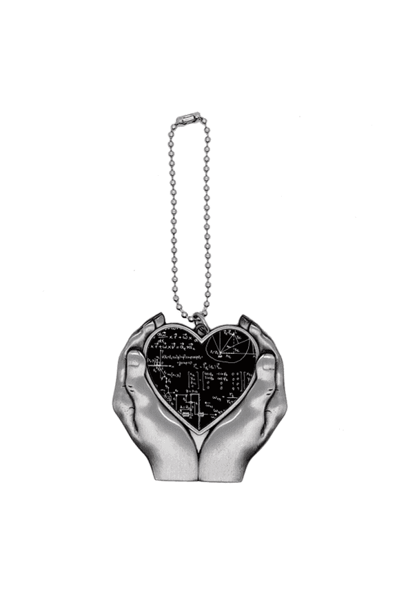 Matrix Mathematical Formulas Science Calculus Car Keychain Heart Pendant Ornament Charm
