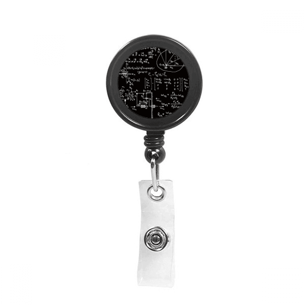 Matrix Mathematical Formulas Science Calculus Retractable Keychain Badge Holder ID Badge