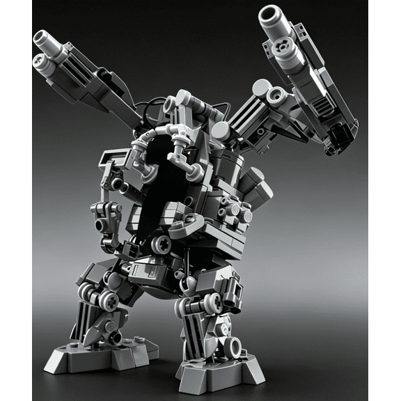 Matrix Mech Building Blocks Set | MOC Sci-Fi Robot Mech Model with Weapons | DIY Assembly Brick Toy | Gift for Mecha Fans