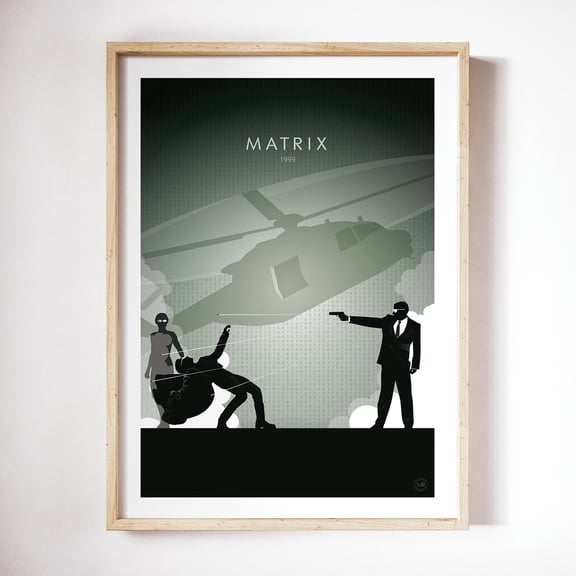 Matrix Minimalist Poster, Geek Movie Wall Art