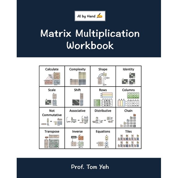 Matrix Multiplication Workbook: Fill-in-the-Blank Puzzles to Build Real Intuition by Hand, (Paperback)