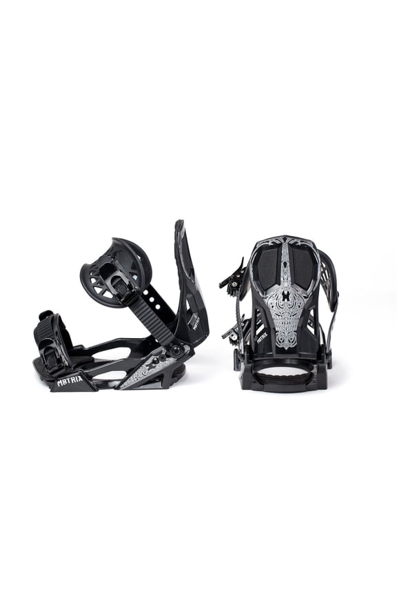 Matrix PH-03 All Mountain Youth Snowboard Bindings - Black, Fits Most Boy's Boot Sizes 2-6 (Small)