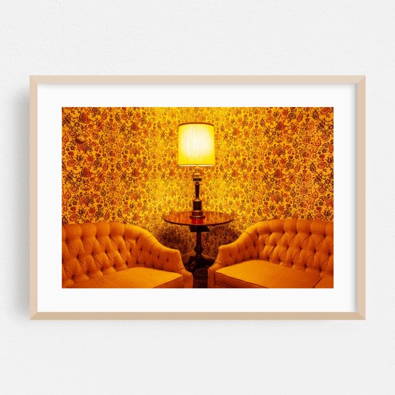 Matrix - Photography Vintage Mid-Century Modern Retro Pattern Nostalgia Floral Oak Framed Wall Art Print 5 x 7 inches