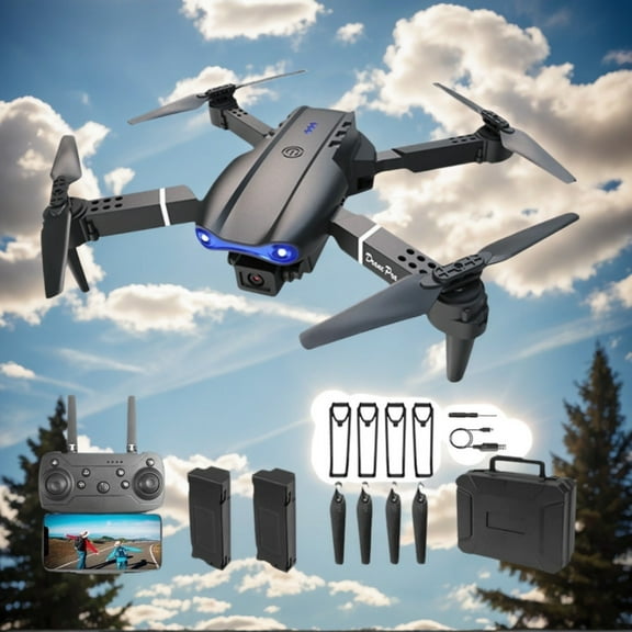 Matrix Prime Pro with 4K Dual Camera Drone with WiFi Connectivity, APP Control,Dual 1800mAh Battery, Black/Grey