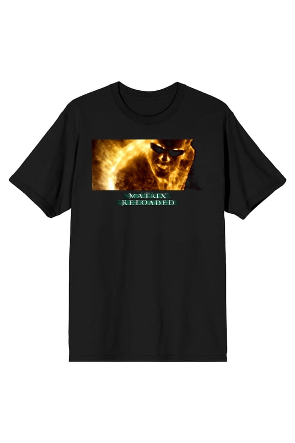 Matrix Reloaded Agent Smith Escapes Men's Black T-shirt-Medium