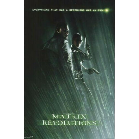 Matrix Revolutions 22x34 Movie Poster Morpheus Trinity