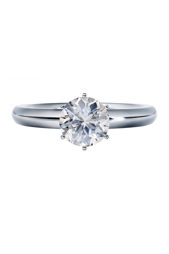 Matrix Round CZ Solitaire Engagement Ring - 4.00ct (10.0mm) Size 7