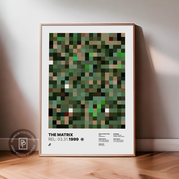 Matrix Scifi Movie Color Study Art Print, Unframed Poster