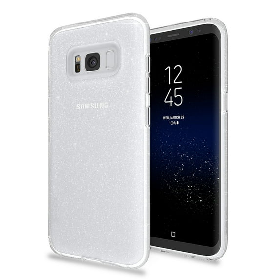 Matrix ShockProof Protective Transparent Glitter Case for Galaxy S8