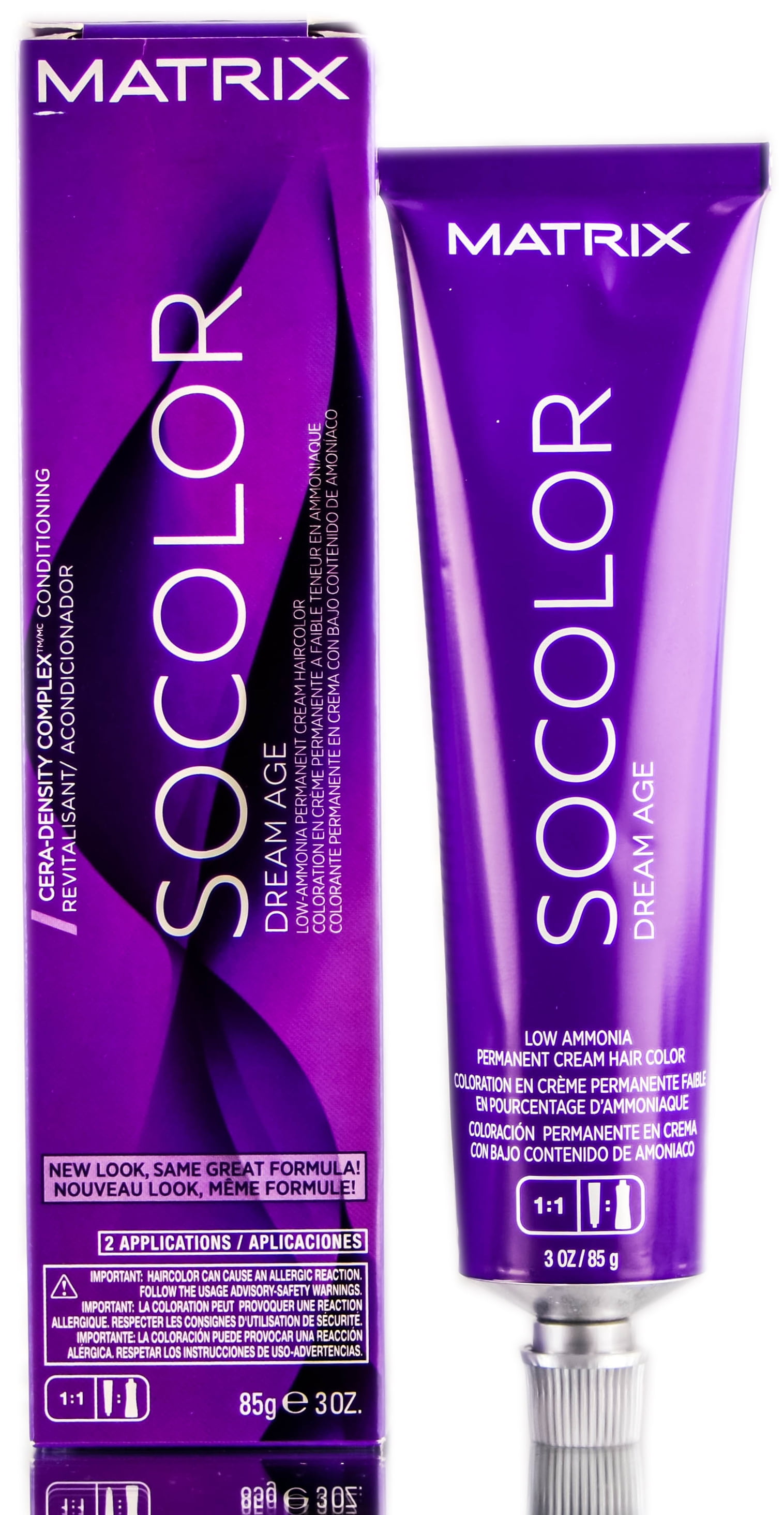 Matrix Perms Box's Matrix SoColor Dream Age Perm Cream Haircolor - 506NA - Light Brown ...