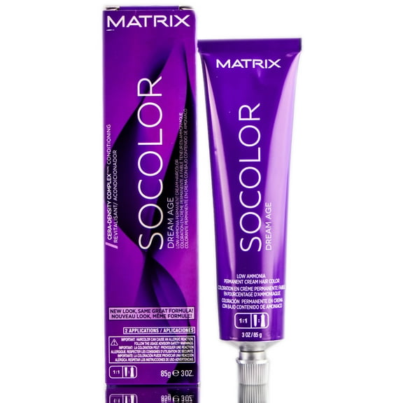 Matrix SoColor Dream Age Perm Cream Haircolor - 506NA - Light Brown Neutral Ash - Pack of 1 with Sleek Comb