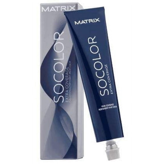Matrix SoColor EXTRA COVERAGE, Full 100% Grey Coverage Permanent Cream Hair Color (w/Sleek Tint Brush) So Color Gray Cover Creme Haircolor Dye (504N Dark Brown Neutral)