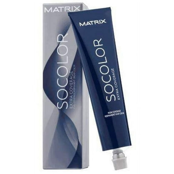 Matrix SoColor EXTRA COVERAGE, Full 100% Grey Coverage Permanent Cream Hair Color (w/Sleek Tint Brush) So Color Gray Cover Creme Haircolor Dye (504NA Dark Brown Neutral Ash)