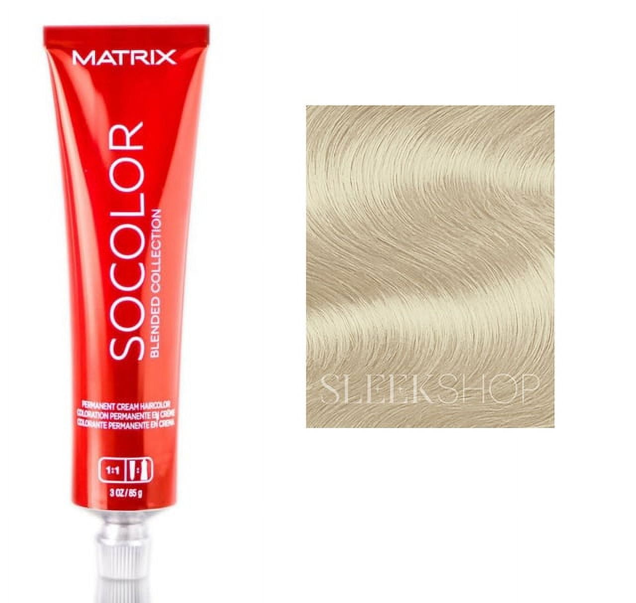 Matrix SoColor Permanent Blended Collection Cream Haircolor, 11P, Extra  Light Blonde Plus Pearl, Pack of 1 w Sleek Teasing Comb