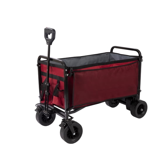 M8TRX SPORTS EA100 Electric Power Assist Wagon, 225 lb Heavy Duty Foldable Utility Cart with 24V Battery Motor Drive, Variable Speed Trigger, USB Charging, Camping Beach Garden Wagon