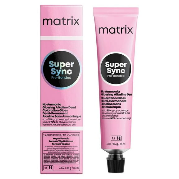 Matrix Super Sync Pre-Bonded Alkaline Demi-Permanent Hair Color 3 oz-4BR Brown Red