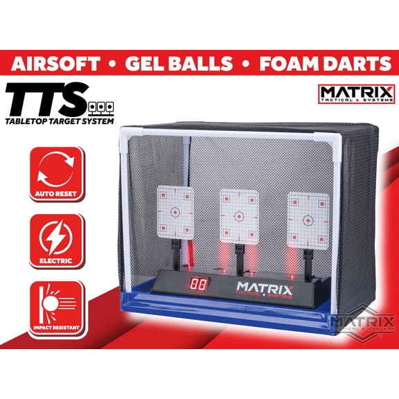 Matrix Table Top Target System for Gel Blasters Low Power Airsoft NERF Foam Blasters