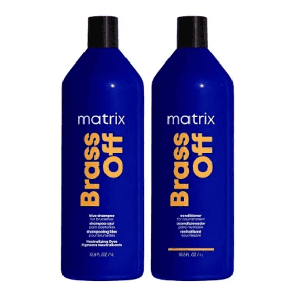 Matrix Total Results Brass Off Shampoo and Conditioner, 33.8 oz Ea