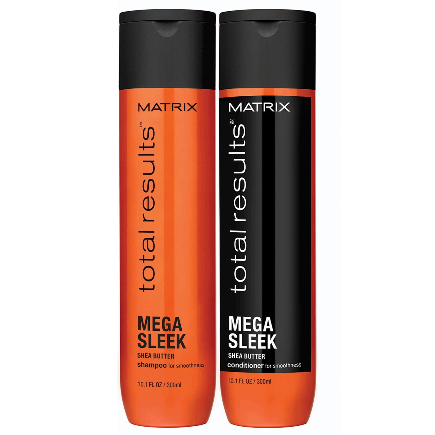 Matrix Total Results Mega Sleek Shampoo and Conditioner 10.1 oz Shea Butter for Smooth, Shiny