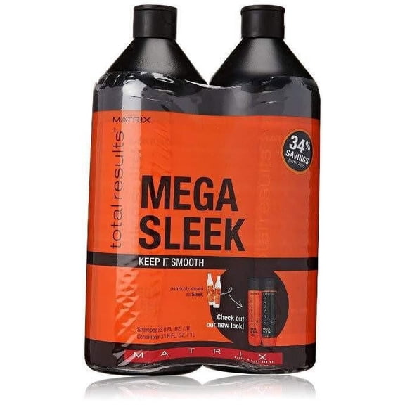 Matrix Total Results Mega Sleek Shampoo and Conditioner Set 33.8 Ounce duo