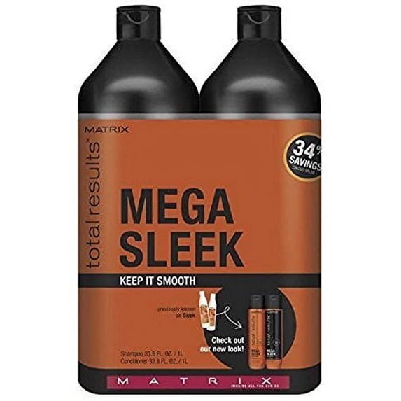 Matrix Total Results Mega Sleek Shea Butter Shampoo & Conditioner Duo 33.8 oz Each