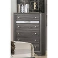 thumbnail image 1 of Matrix Traditional Style 5 Drawer Chest in Gray Color made with Wood, 1 of 5