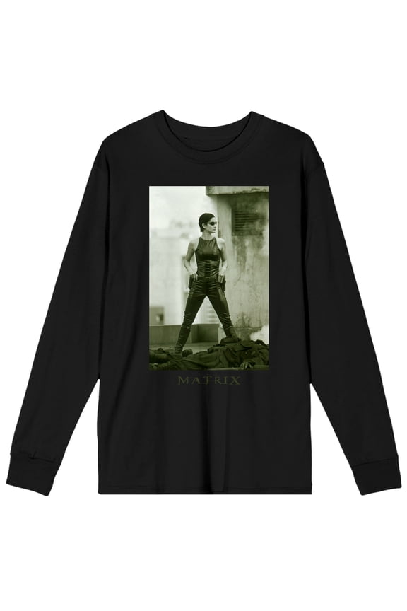 Matrix Trinity Character Men's Black Long Sleeve Shirt-Small