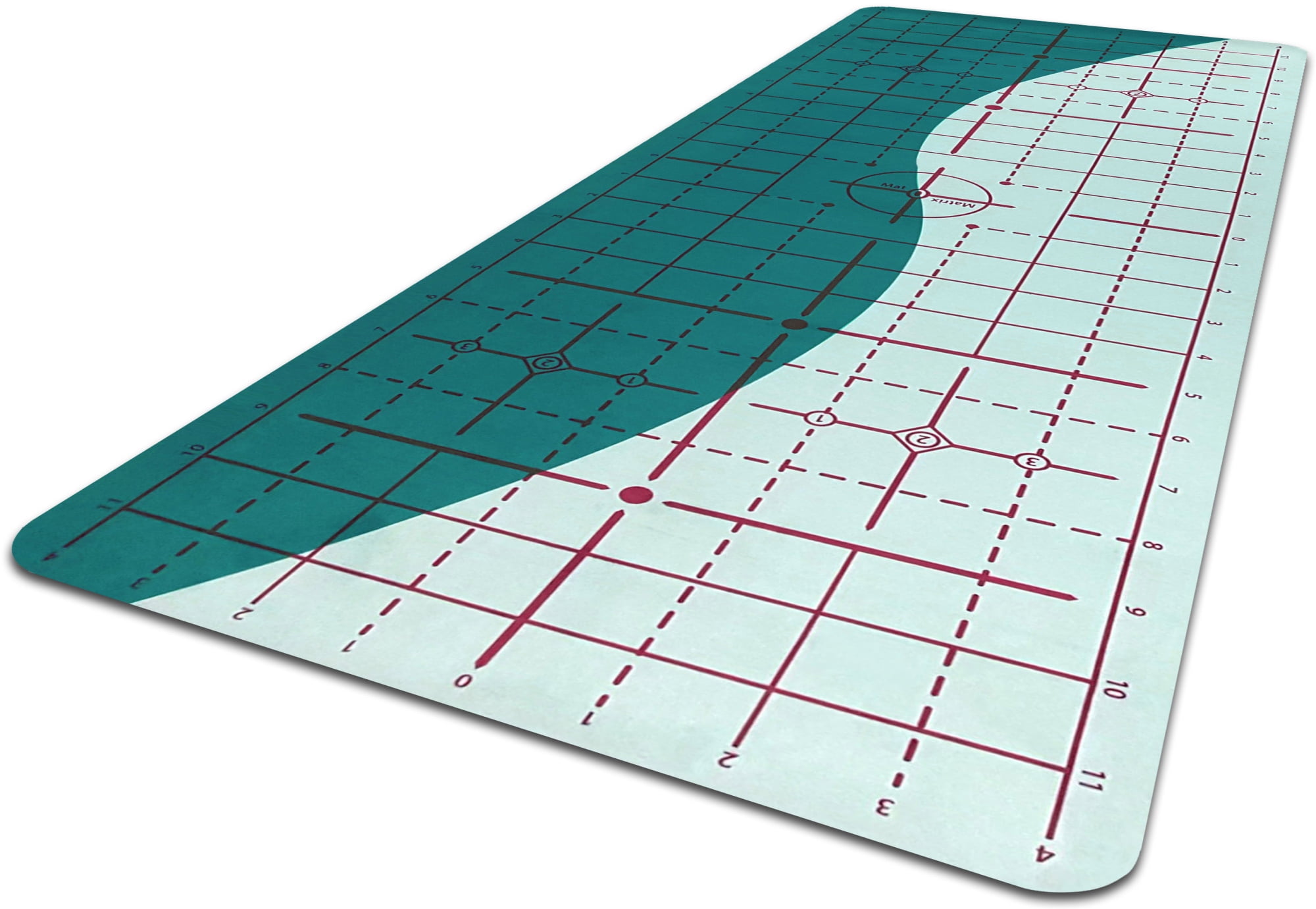 Matrix WAVE Yoga Alignment & Awareness Mat - A Matrix of Grid Lines & Coordinates