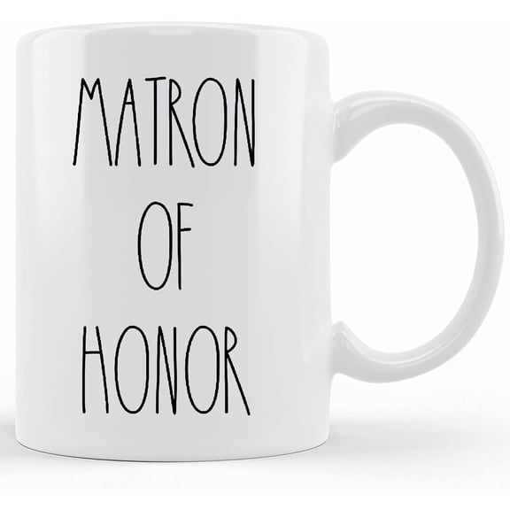 Matron Of Honor Gift Mug, Bridal Party Gift For Sister, Bridesmaid Gift, Wedding Party Gift Mug Large Font, Gift From Bride, Ceramic Novelty Coffee Mug, Tea Cup, Gift Presen
