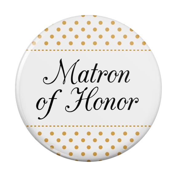 Matron of Honor Wedding Elegant Polka Dots Kitchen Refrigerator Locker Button Magnet