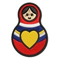 thumbnail image 1 of Matryoshka Babushka Russian Nesting Stacking Doll Applique Multi-Color Embroidered Iron-On Patch - 2.0 Inch Mini, 1 of 5