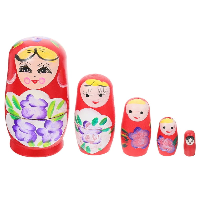 Matryoshka Dolls Cartoon Nesting Dolls Russian Doll Toys Decor Random Color