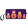 thumbnail image 1 of Matryoshka Russian Nesting Doll Makeup Bag Travel Cosmetic Organizer Kawaii Pattern Storage Toiletry Bags Dopp Kit Box Case, 1 of 3
