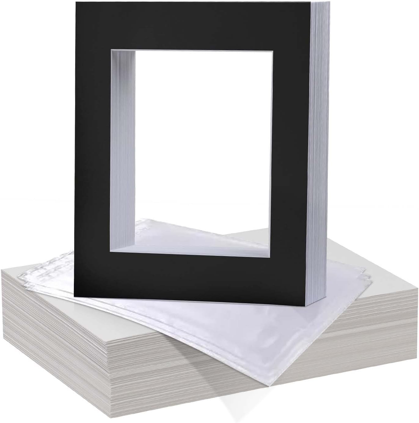 Mats with Bevel-Cut + Backing Boards + Transparent Clear Plastic Bags ...